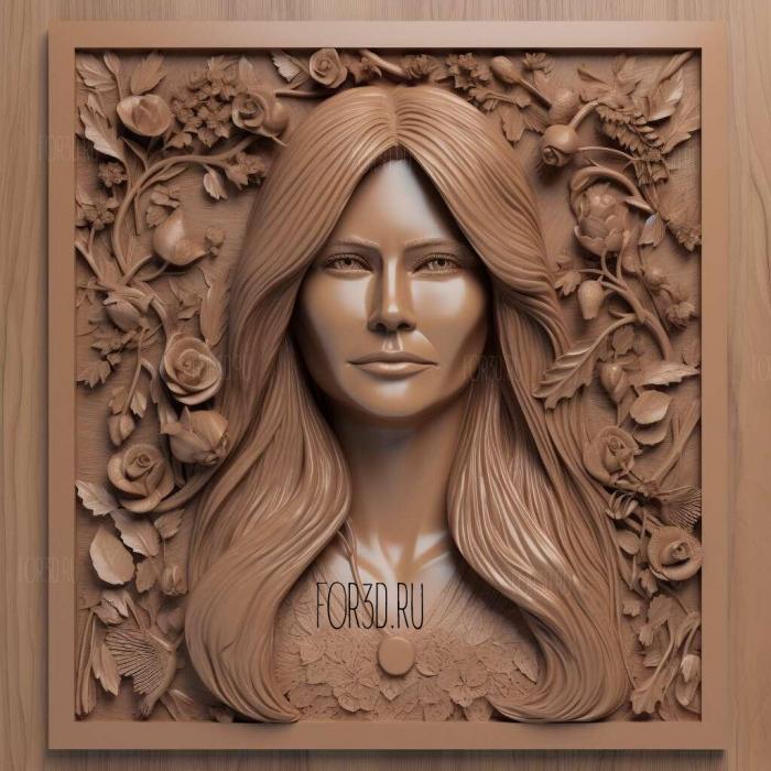 Melania Trump 1 stl model for CNC